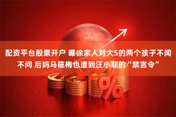 配资平台股票开户 曝徐家人对大S的两个孩子不闻不问 后妈马筱梅也遭到汪小菲的“禁言令”
